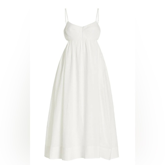 NWT Zimmerman Rosa Cutout Linen Midi Dress, Size US 4 - Picture 6 of 10